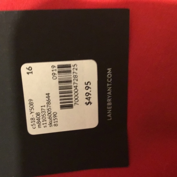 Lane Bryant Black Blouse hidden button 16,18,20,22. NWT - Picture 5 of 11